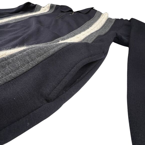 VTG Jacques Carpenter Sweater Large Textured Panel Quarter Zip Athletic Pullover - Picture 7 of 11